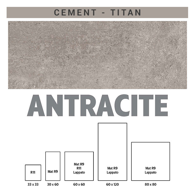 πλακάκια τιταν cement antracite